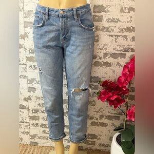 Zara Blue Relaxed Jeans with Natural Fading